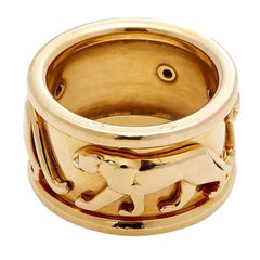 Cartier Walking Panther Yellow Gold Ring 12g