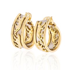Cartier Walking Panthere Hoop Earrings