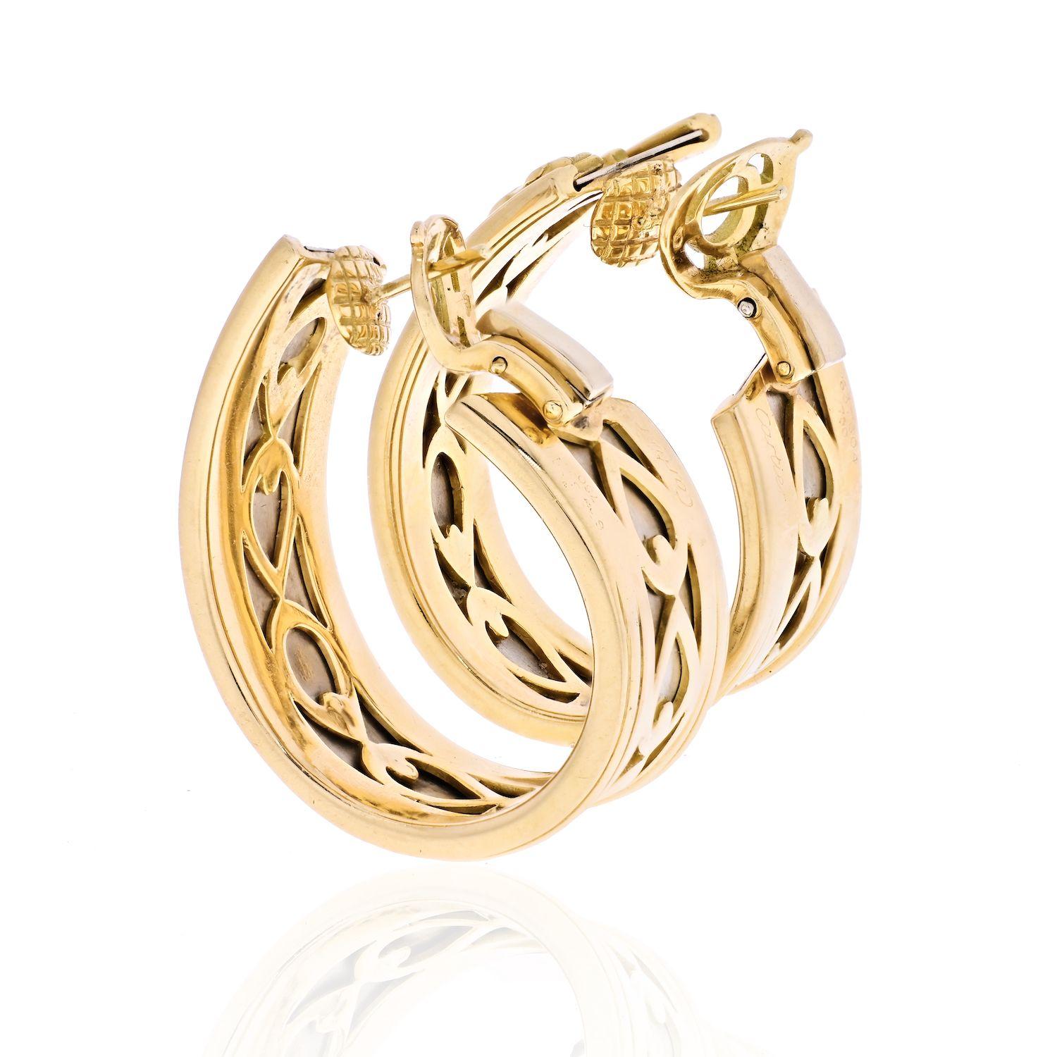 cartier panthere hoop earrings