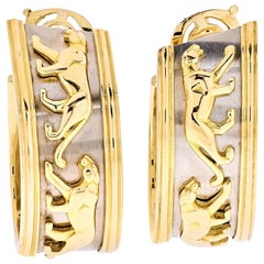 Orecchini a cerchio Cartier Walking Panthere