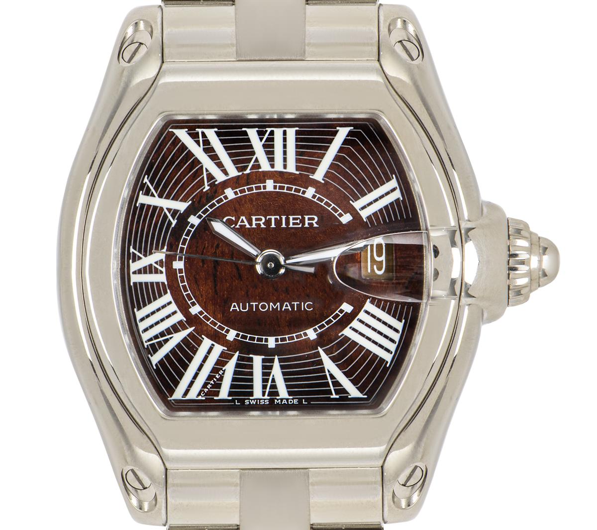 Cartier Walnut Roadster XL Wood Dial Limited Edition W6206000 1