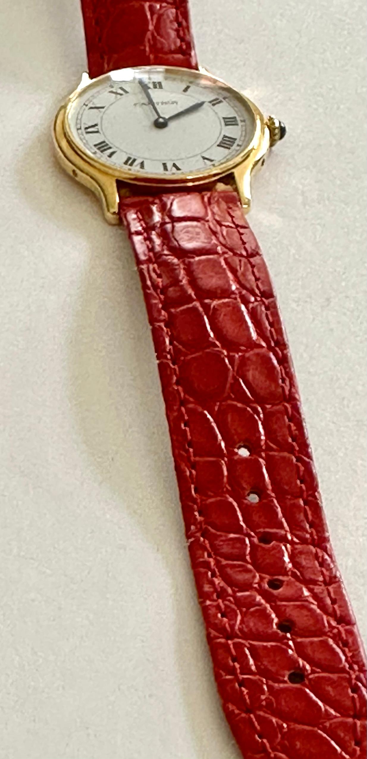 Cartier Watch, Model, Ronde, Large Model, Paris Dial circa 1980, Handwinding 2