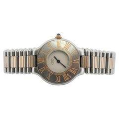 Cartier Watch. Must de Cartier 21 Stainless Steel Multi-Tone Quartz Watch