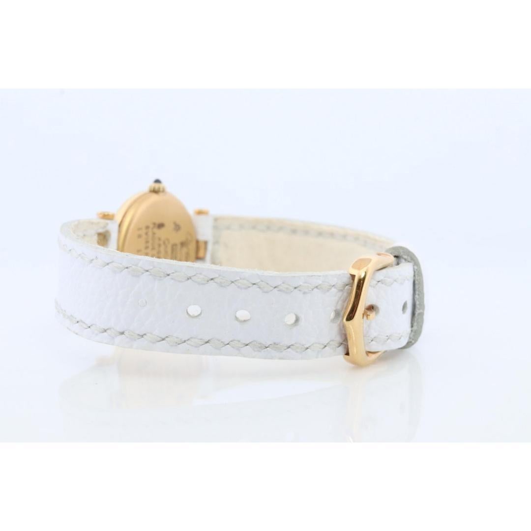 Cartier Uhr. Must De Cartier Vendome Rundes Argent Vermeil 24 mm Zifferblatt. 3