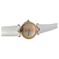 Cartier Watch Must de Cartier Vendome Round Argent Vermeil Trinity Tricolor Face