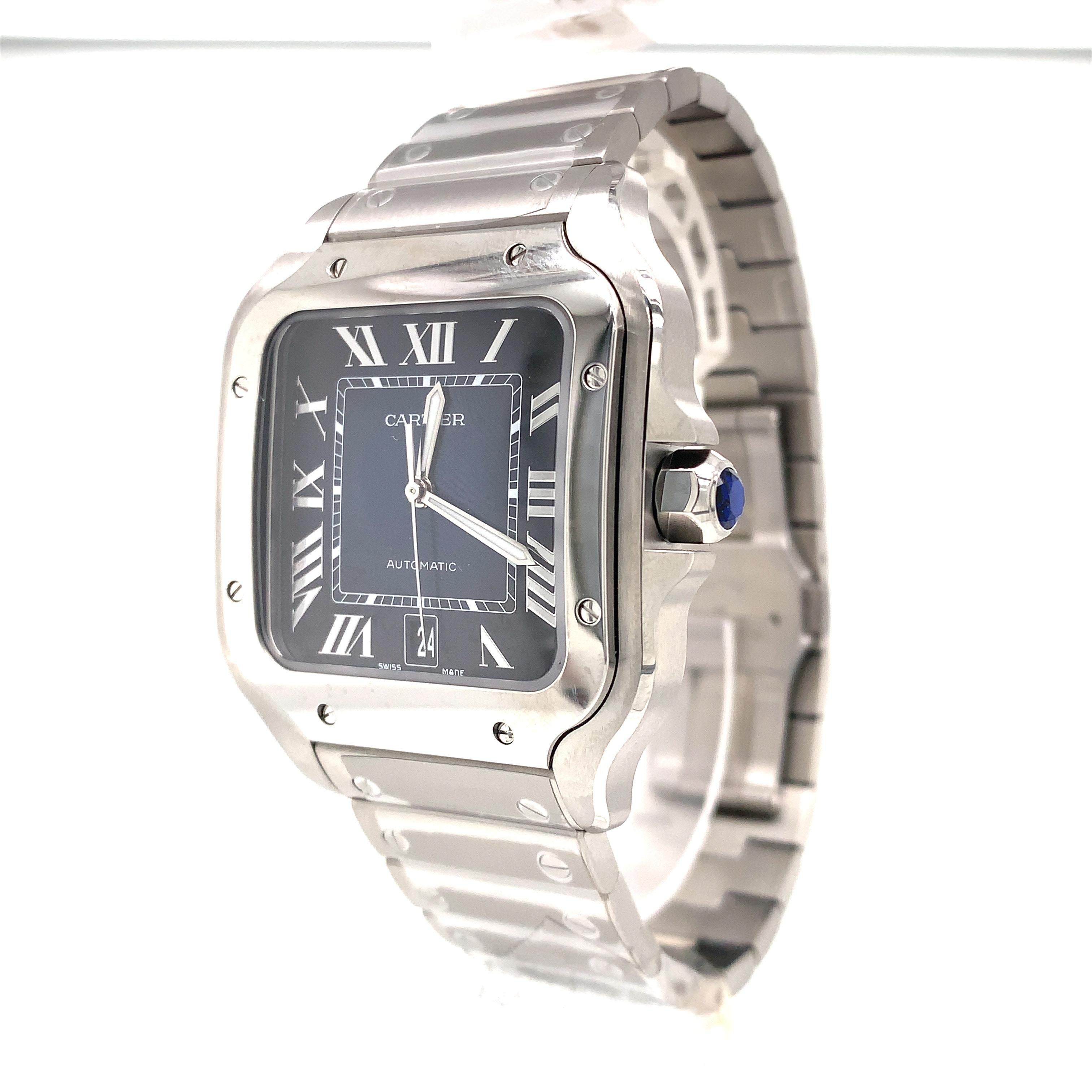 Modernist Cartier Watch Santos De Cartier Model WSSA0030