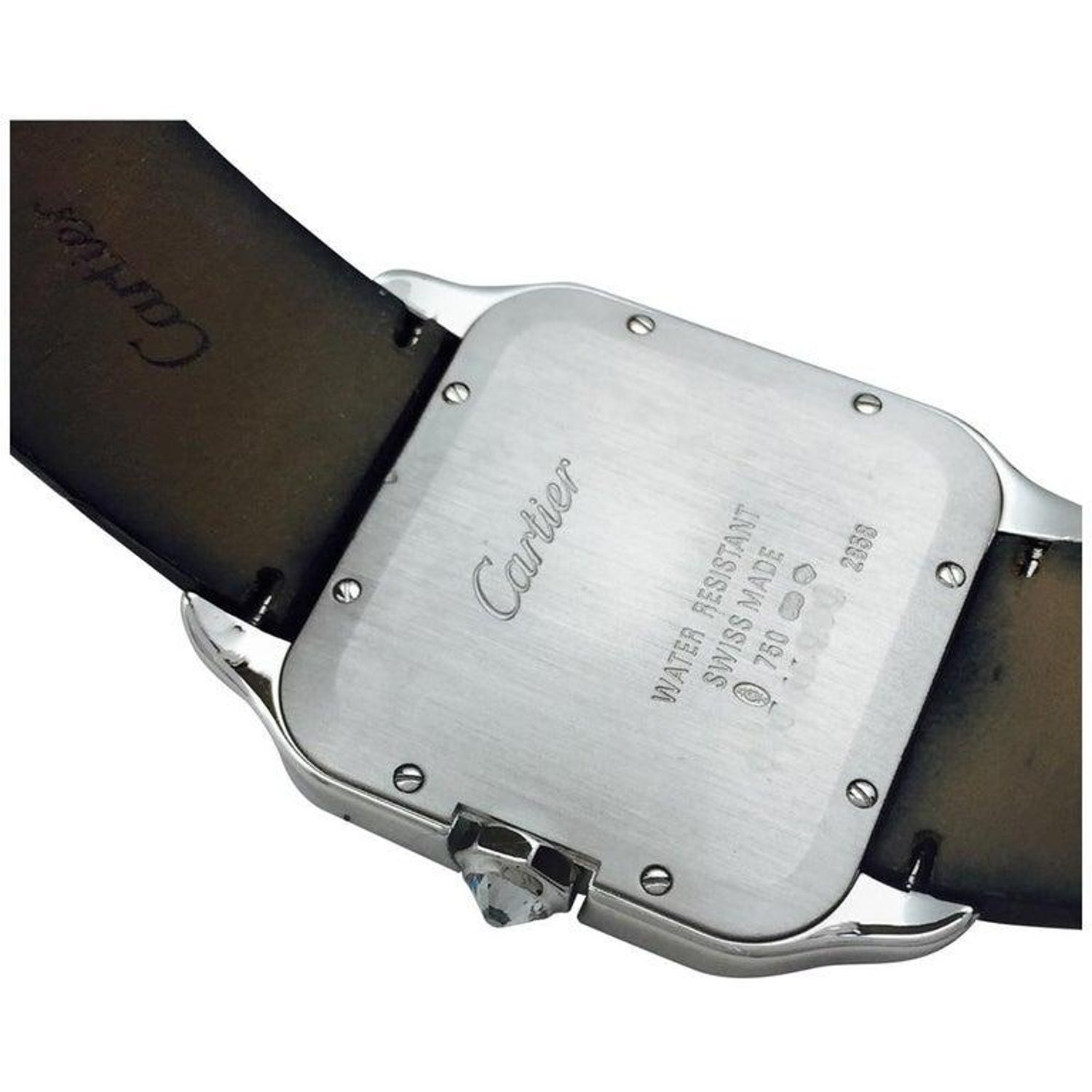 Cartier Watch Santos Dumont Collection With Diamonds For Sale At 1stdibs