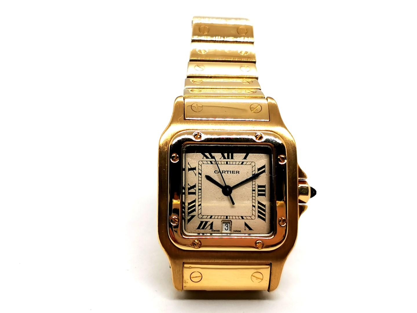 Cartier Watch Santos Yellow Gold 10