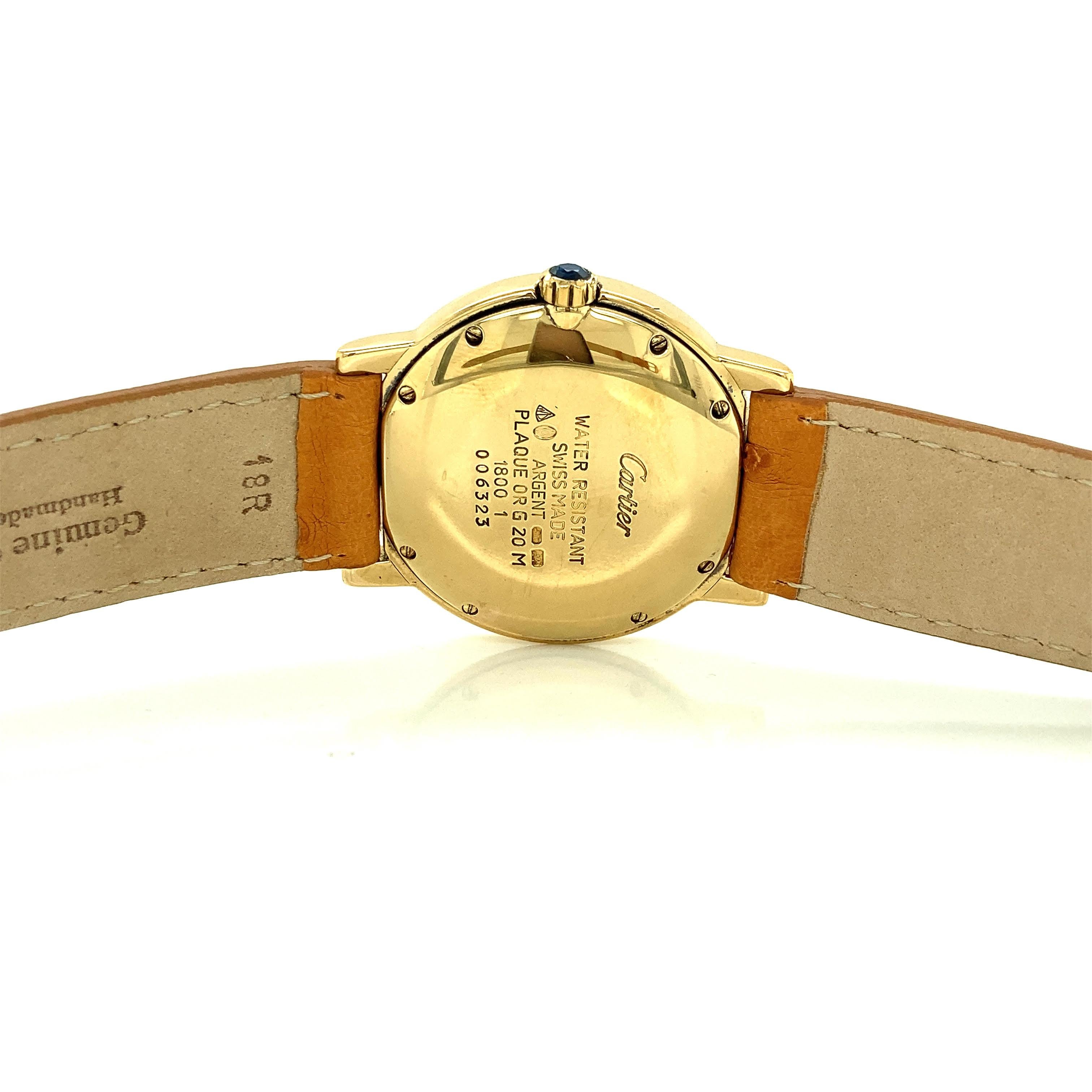rückseite cartier uhr