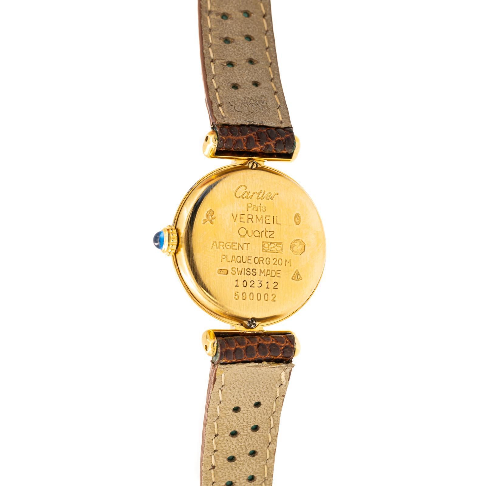 Cartier Watch Vendã´Me Vermeil 1
