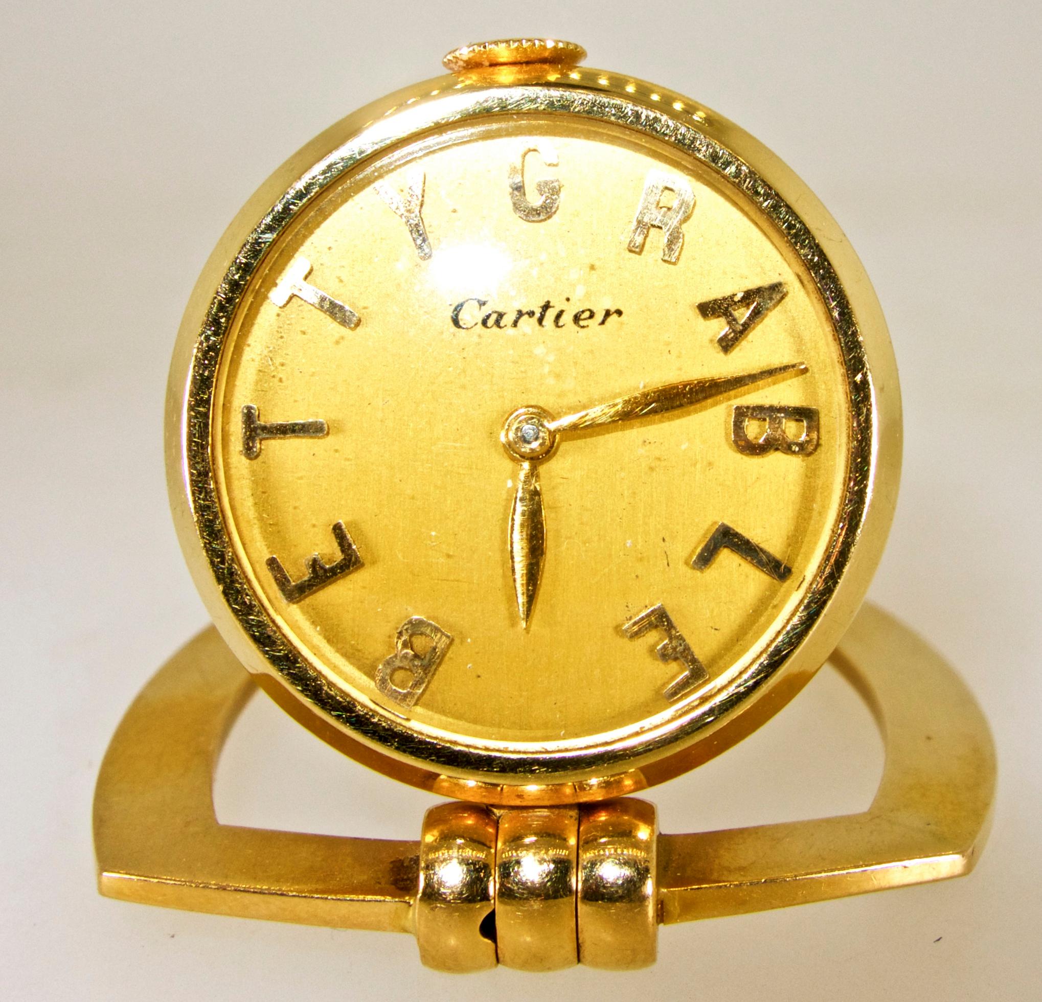 Retro Cartier Watch with Betty Grable as Chapters, circa 1955