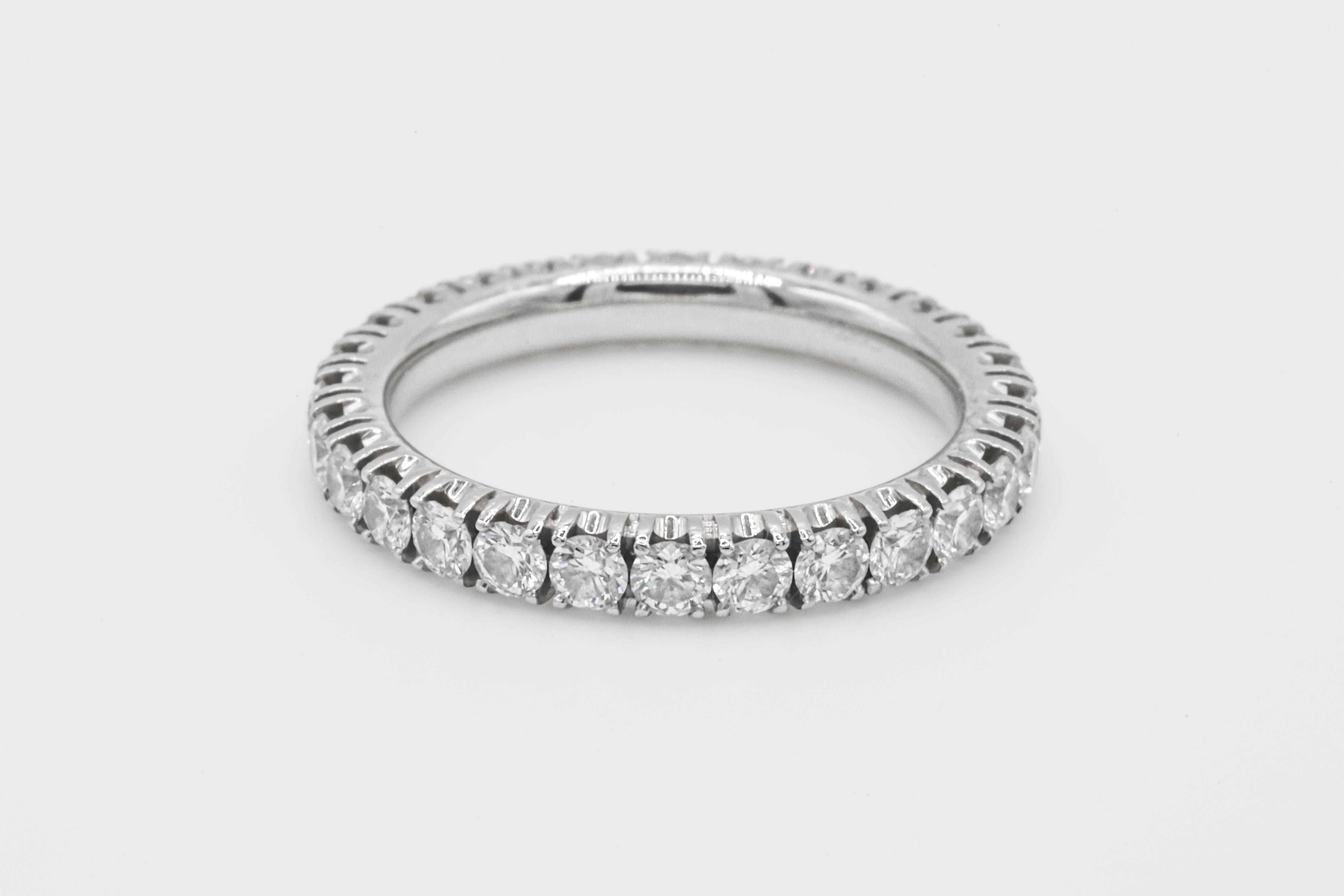-Size 48 (Cartier Sizing) 
-Plays both as wedding band and eternity band
-Gorgeous condition  