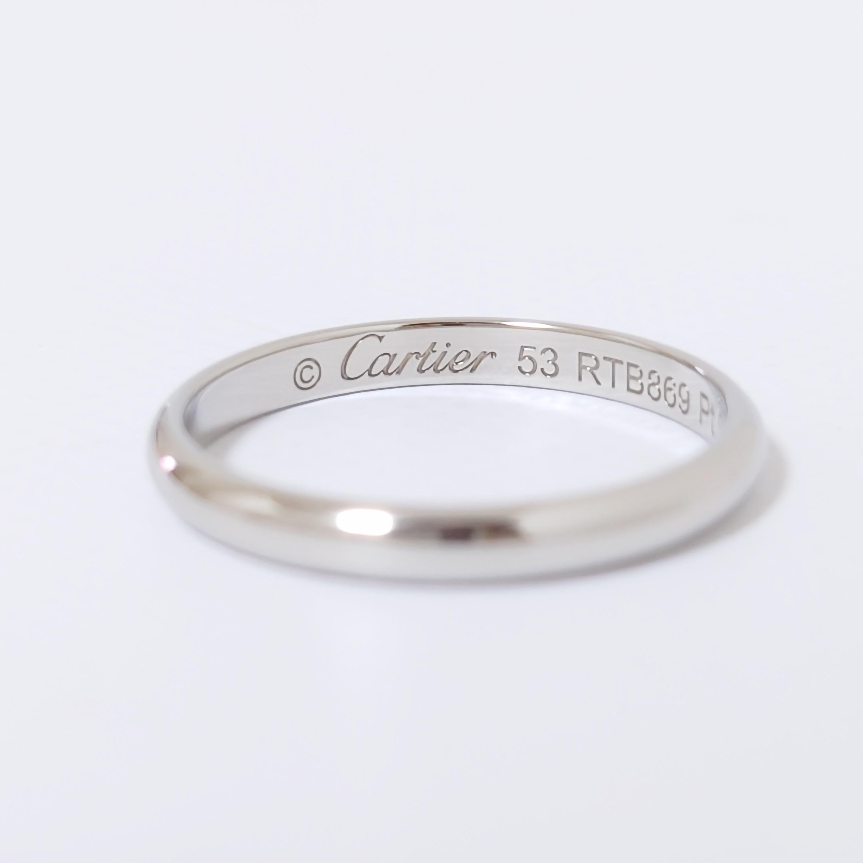 Cartier Wedding Band PT950 In Excellent Condition For Sale In Hokkaido, JP