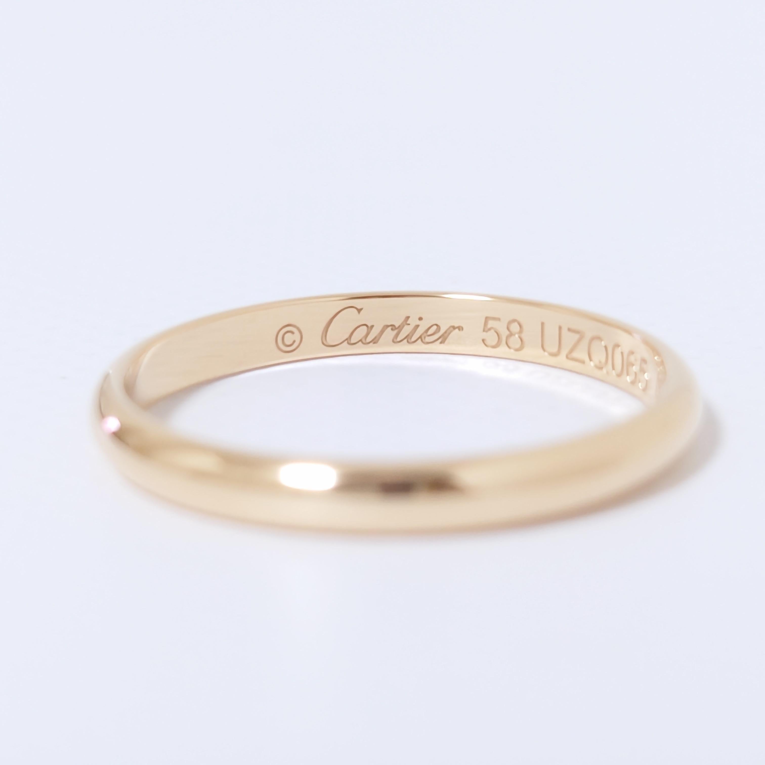 Cartier Wedding Ring 18KPG In Excellent Condition For Sale In Hokkaido, JP
