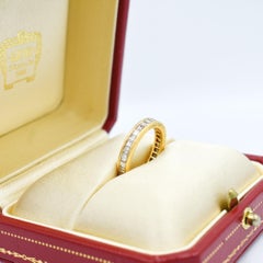 Cartier wedding ring 2 carat diamonds princess cut