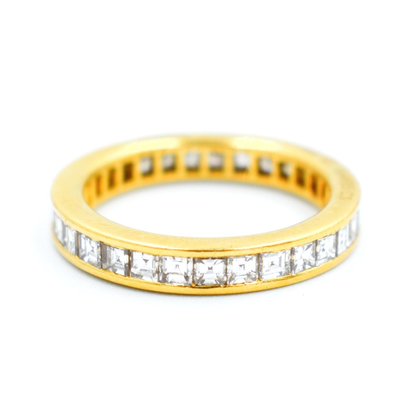 Art Deco Cartier wedding ring 2 carat diamonds princess cut