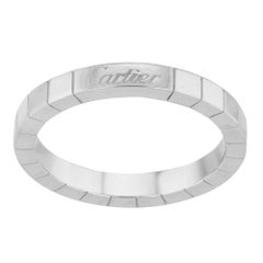 Cartier Wedding Ring Lanieres 18 Karat White Gold Unisex Band