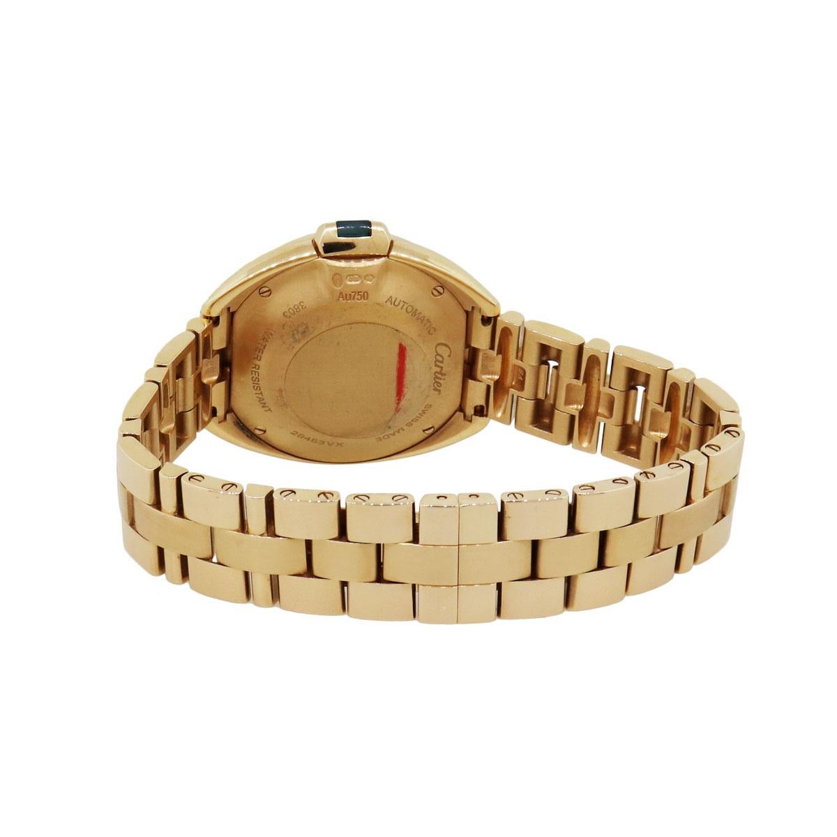 Round Cut Cartier WFCL0003 Cle Wristwatch For Sale