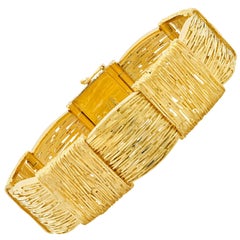 Cartier Wheat Motif 18 Karat Yellow Gold Bracelet
