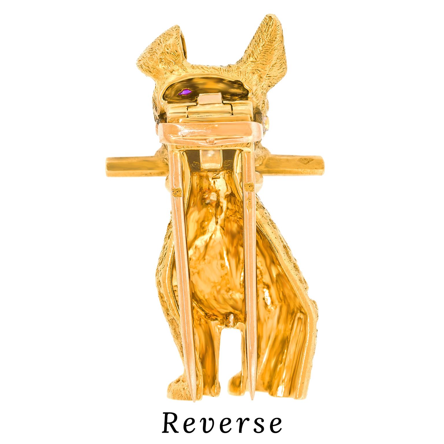 Cartier Whimsical Dog Brooch For Sale 5