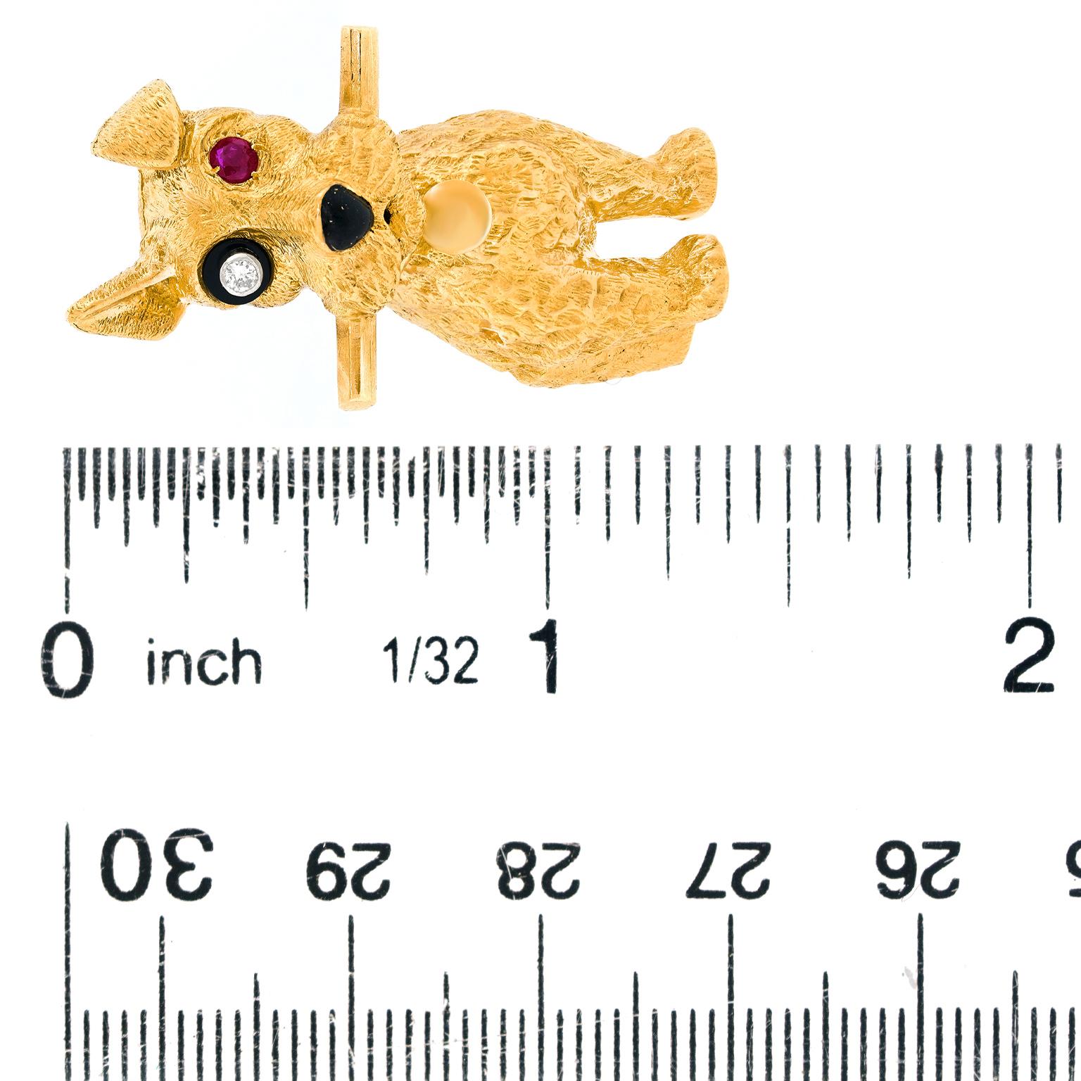 Cartier Whimsical Dog Brooch For Sale 1
