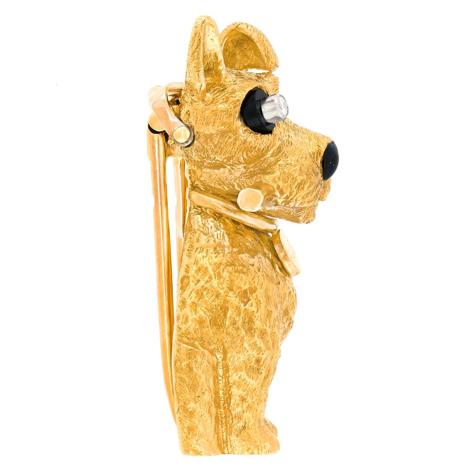 Cartier Whimsical Dog Brooch For Sale 4