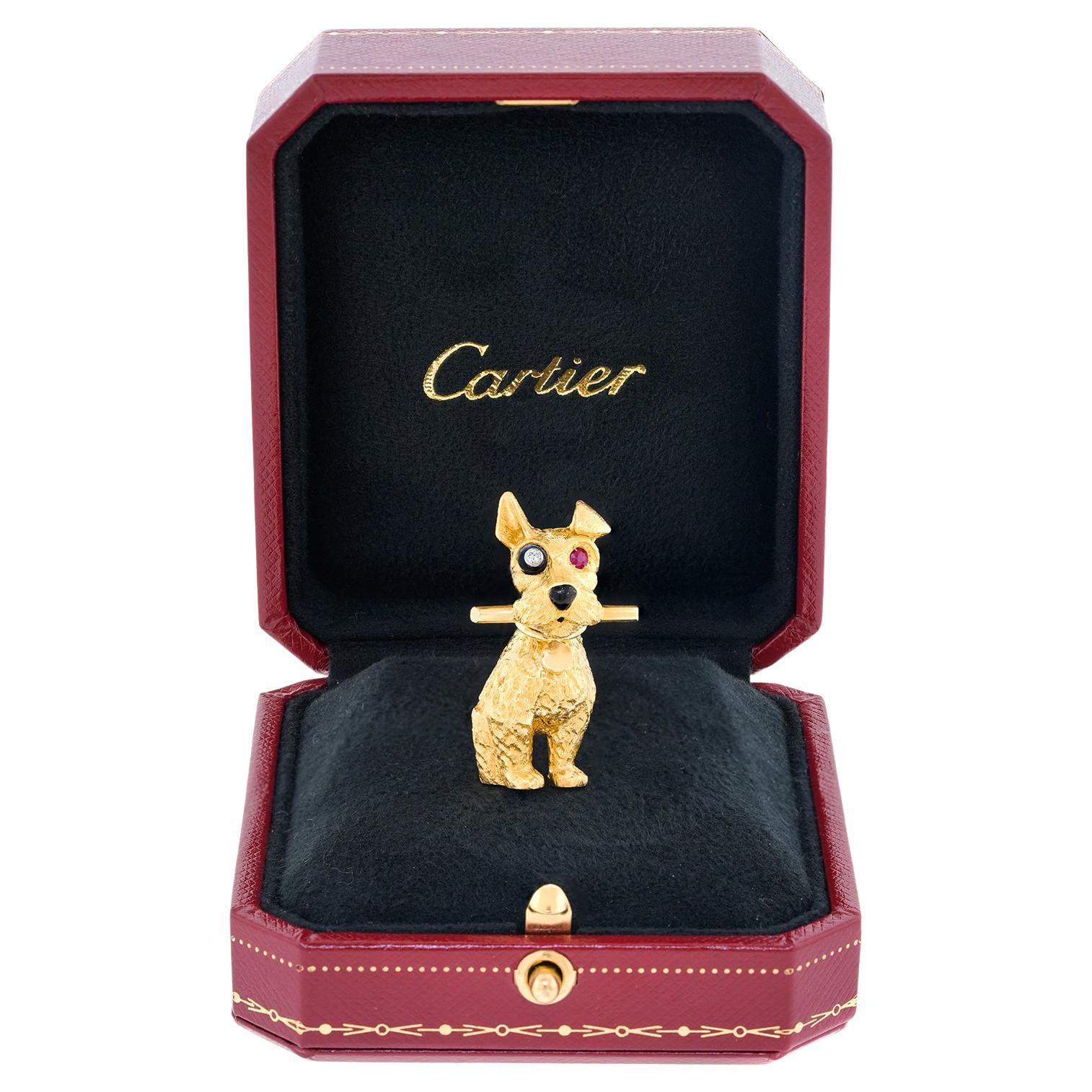 Cartier Whimsical Dog Brooch