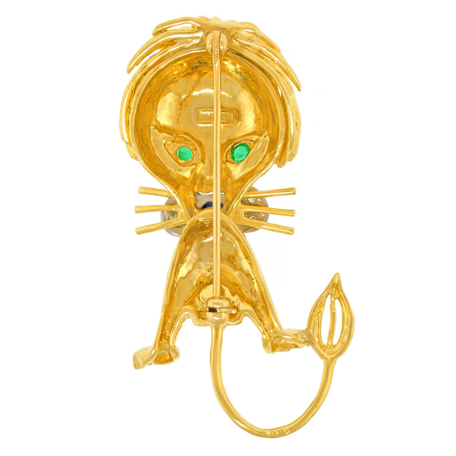 Cartier Whimsical Sixties Lion Brooch 4