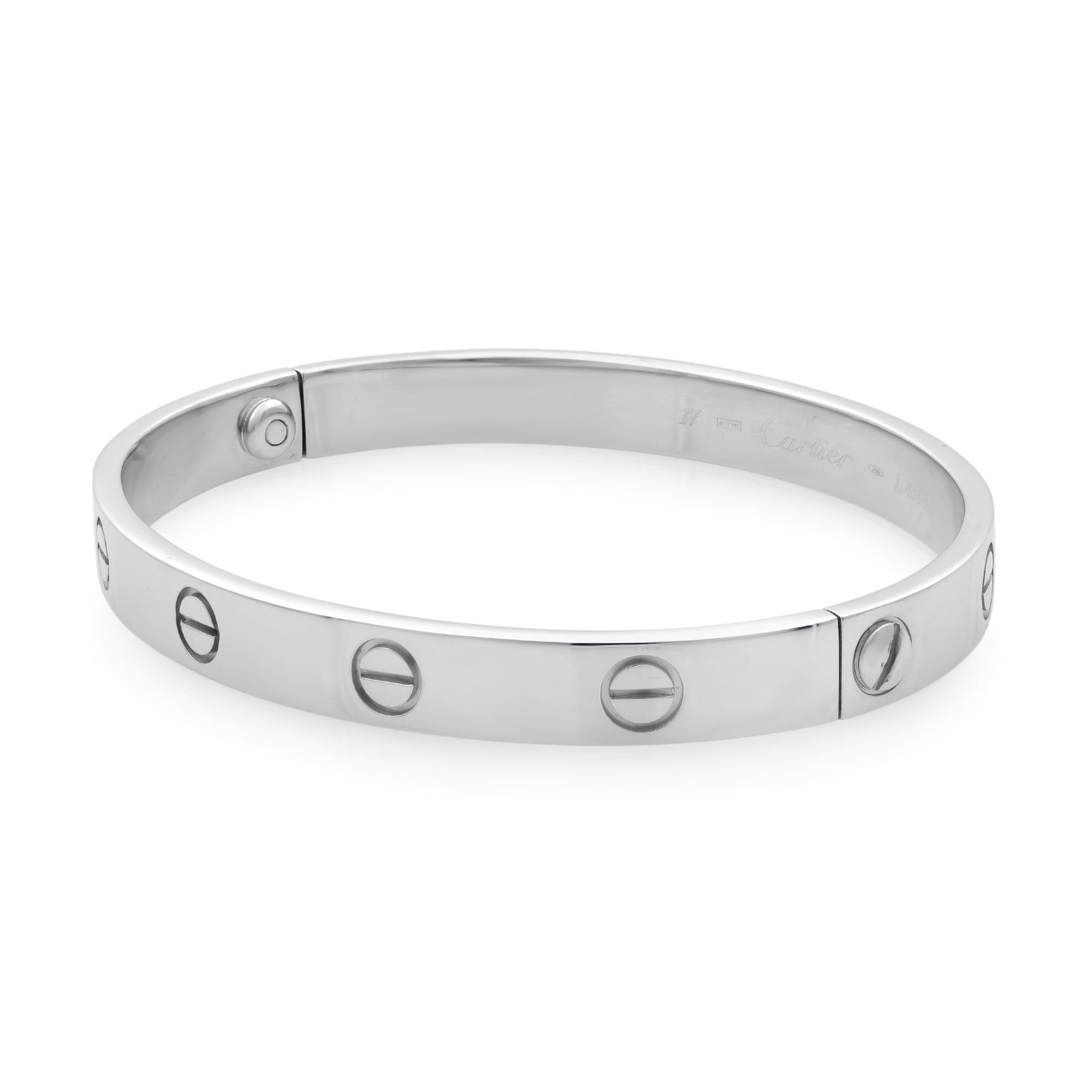 Cartier White 18k Gold Love Old Style 