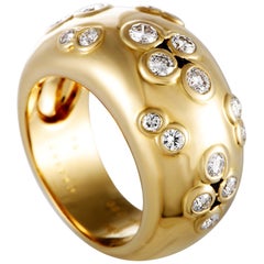 Cartier White Diamond 18 Karat Yellow Gold Band Ring
