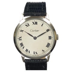 Cartier White Gold 1970s Mechanical Wristwatch