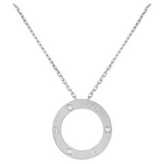 Cartier Collana Love con 3 diamanti in oro bianco B7014600