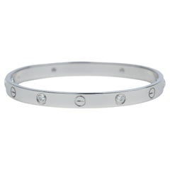 Cartier White Gold 4 Diamond Love Bracelet