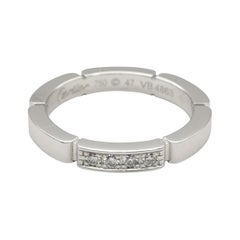 Cartier White Gold 4P Diamond Maillon Band Ring