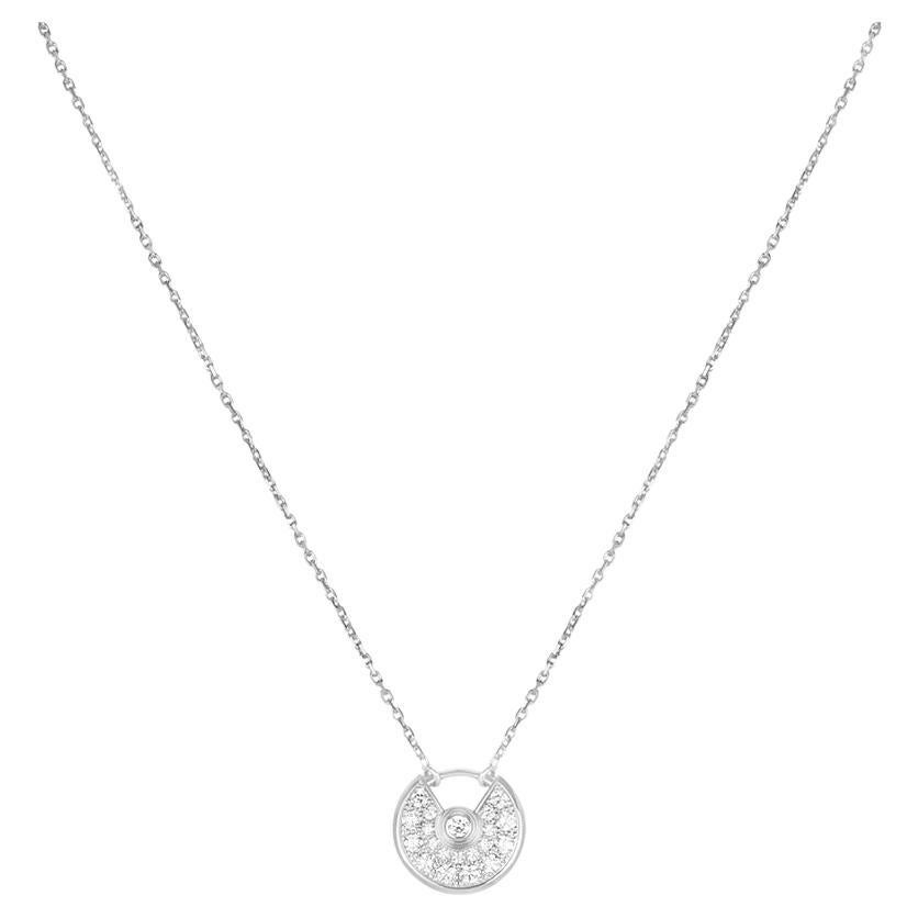 Cartier White Gold Amulette de Cartier Diamond Pendant B3047300