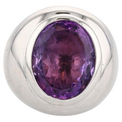 Cartier White Gold and Amethyst Ring