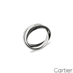 Cartier Weißgold und Keramik Trinity de Cartier Ring Größe 53 B4234100