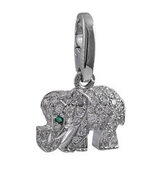 Cartier Elefant-Charme aus Weißgold und Diamant