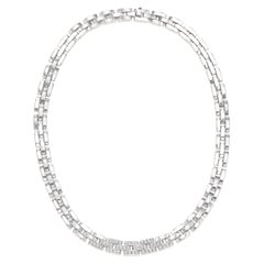 Retro Cartier White Gold and Diamond 'Panthere' Tyrana' Necklace