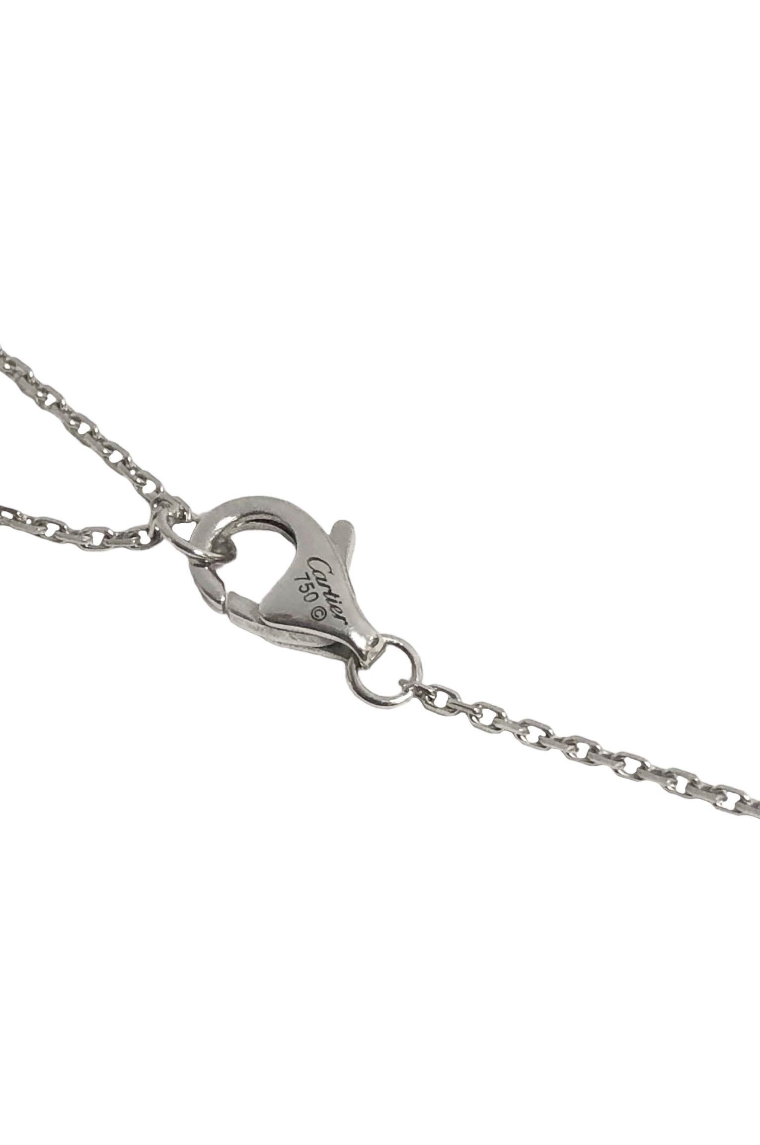 Women's Cartier White Gold and Diamond Pave Heart Pendant necklace