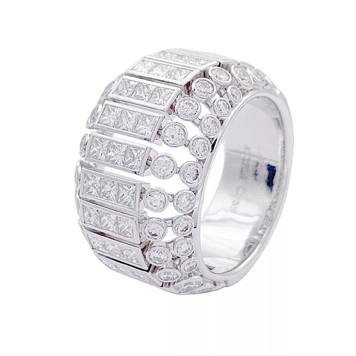 Cartier white gold and diamonds ring, 