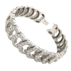 Cartier White Gold C Collection Diamond Tennis Bracelet