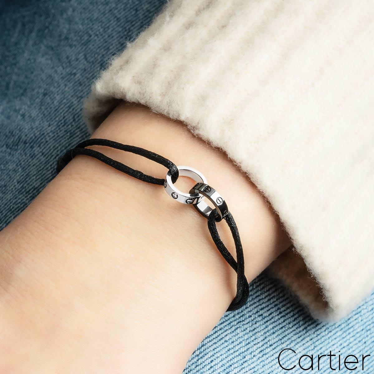  Bracelet Love en or blanc, céramique et diamants de Cartier B6026005 Pour femmes 