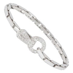 Cartier White Gold Diamond Agrafe Bracelet