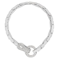 Cartier White Gold Diamond Agrafe Bracelet Watch
