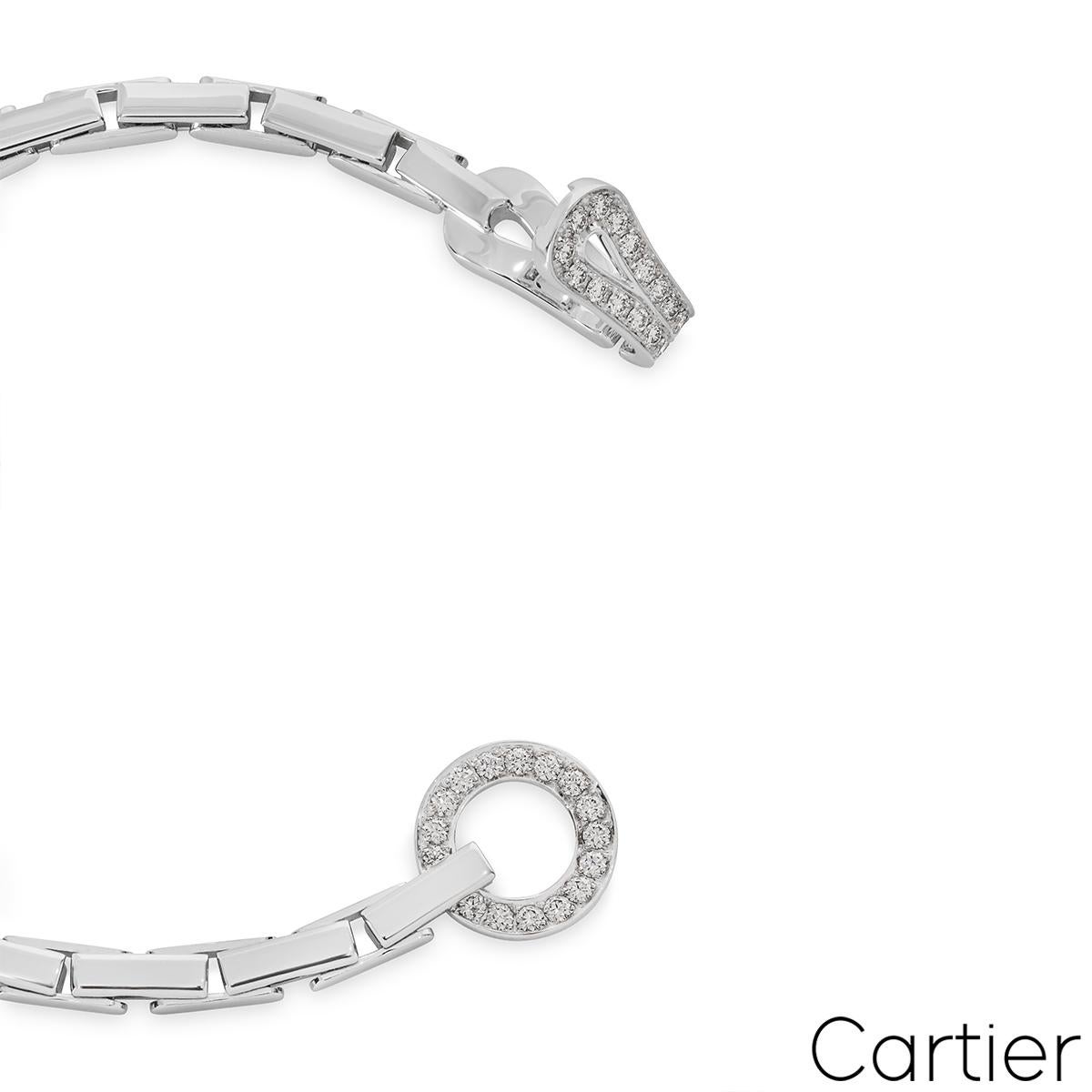 Cartier White Gold Diamond Agrafe Bracelet Watch 1