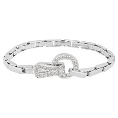 Cartier Montre-bracelet Agrafe en or blanc et diamants