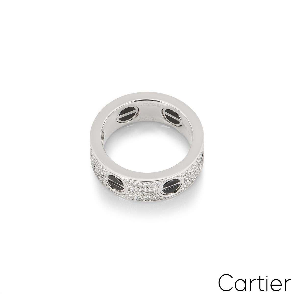 cartier love ring sizes