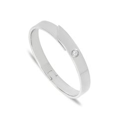 Cartier White Gold Diamond Anniversary Bangle Size 17