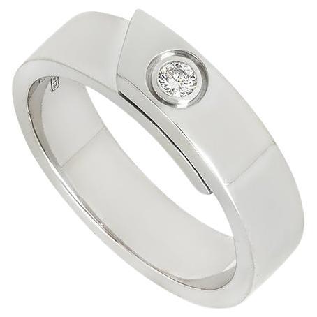 Cartier White Gold Diamond Anniversary Ring Size 60 For Sale